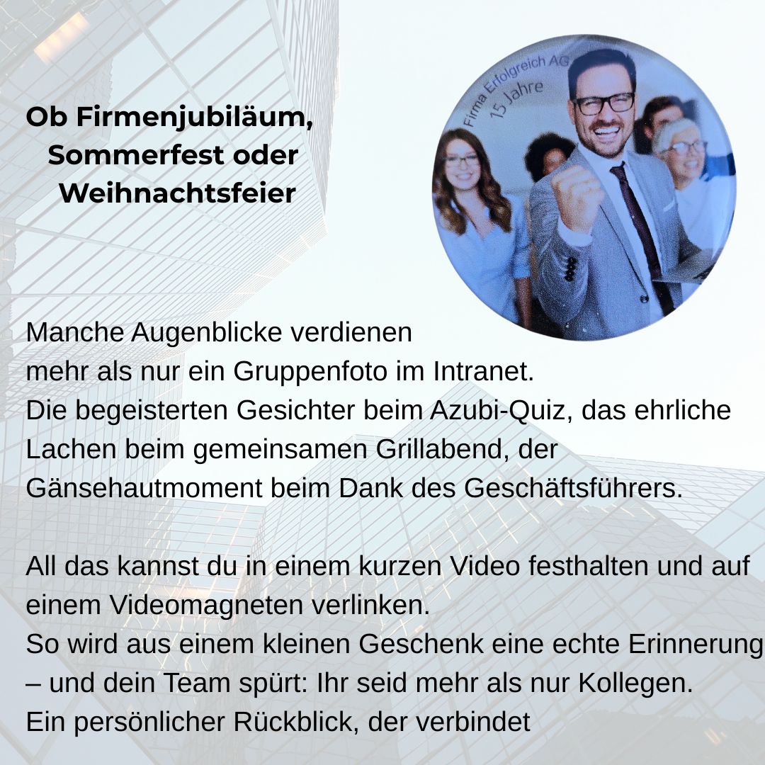 Videomagnete für Einladungs-und Dankeskarten oder Events